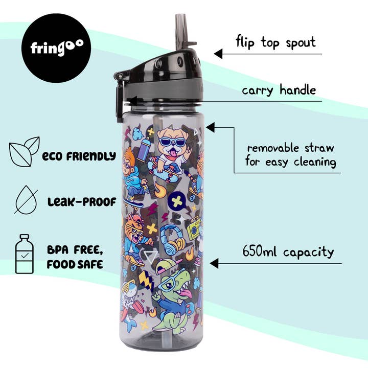 Fringoo Group Ltd - Wholesale Water Bottle - Straw Bottle - Cool Dude1
