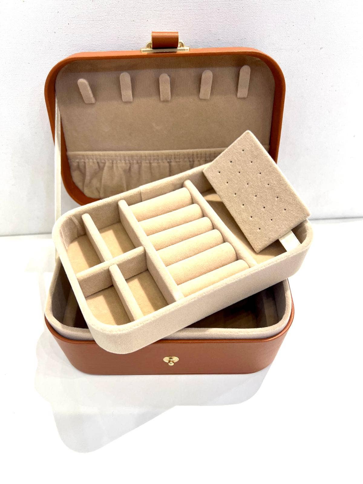 SHEERA - Wholesale Jewelry Box/Organizer - Cognac jewelry box1