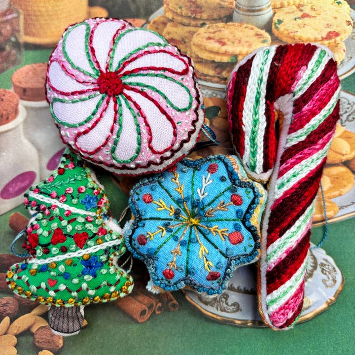 Dropcloth Samplers – Großhandel Kreuzstich-/Stickzubehör – Stickprojekt für Weihnachtsplätzchen