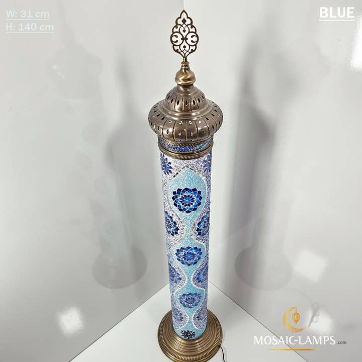 Mosaic Lamps - Wholesale Floor Lamp - W 15cm Cylinder Mosaic Floor Lamp, Turkish, Moroccan Authent2