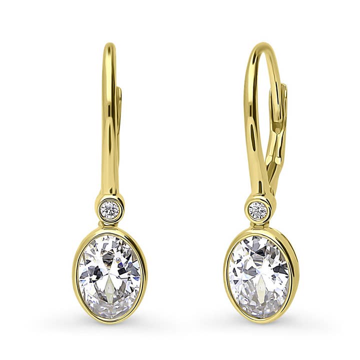 BERRICLE Sterling Silver Cubic Zirconia Leverback Earrings for wholesale by BERRICLE