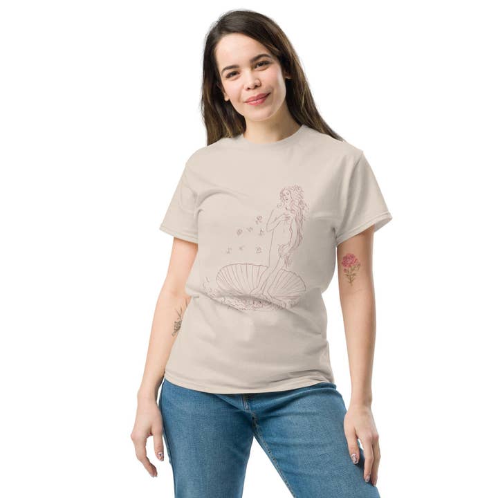 T-shirt Classique Unisexe Contour Original Venus pour la vente par Jade Meraki Studios