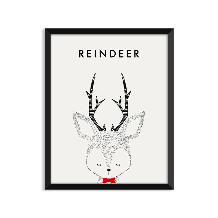 Nursery - Handdrawn - Reindeer - Unframed Art Print for wholesale by Serif