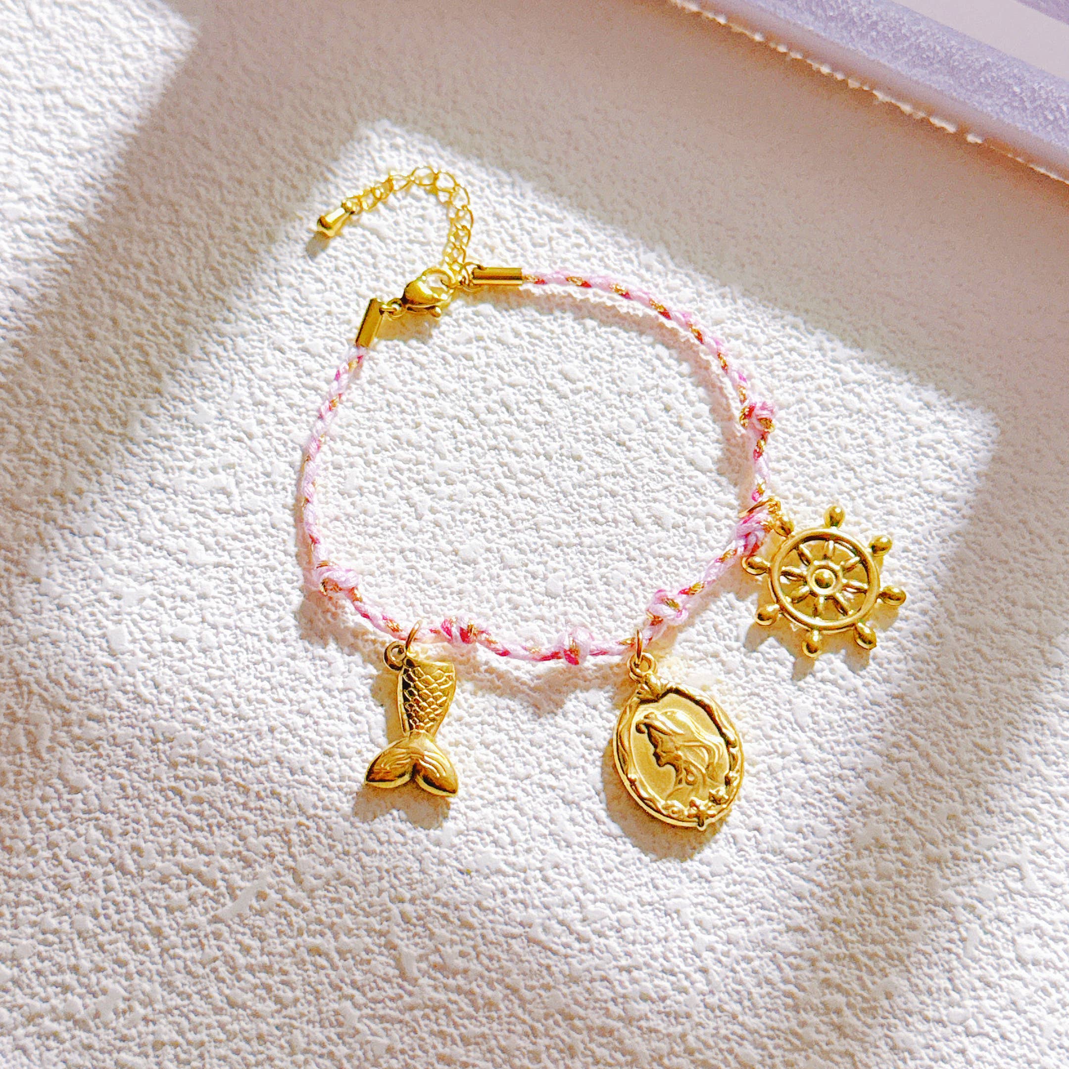 COSMOS - Wholesale Charm/Dangle Bracelet - Mermaid bracelet and steel rudder rope seaside style1