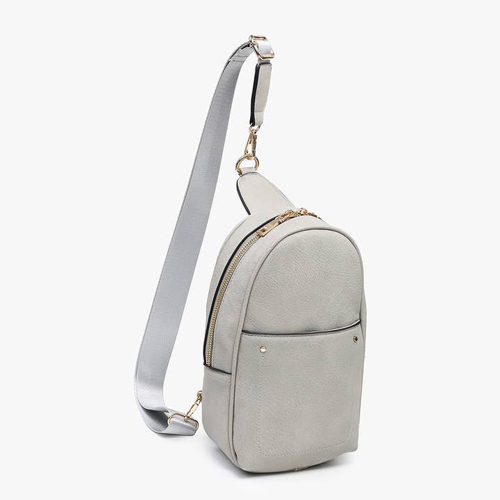Jen & Co. - Wholesale Crossbody Bag - Women's - M2437 Pamela Sling Bag w/ Dbl Zip & Removable Strap