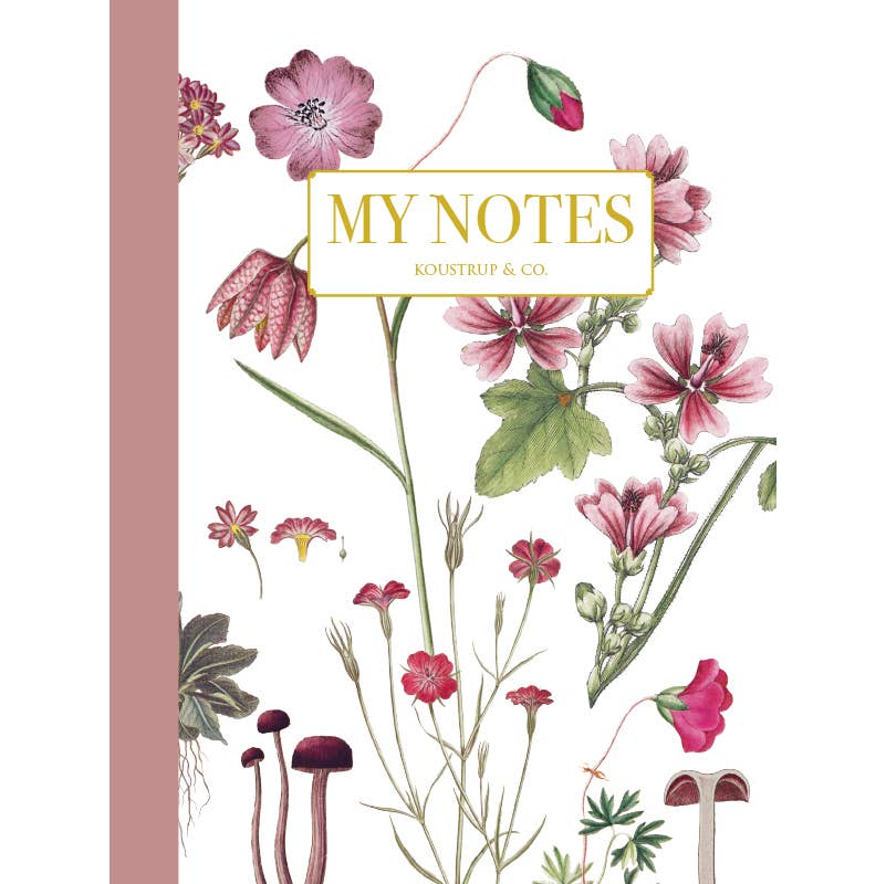 Koustrupco - Wholesale Notebook - Rose floral - Note Booklet - Made in Denmark1