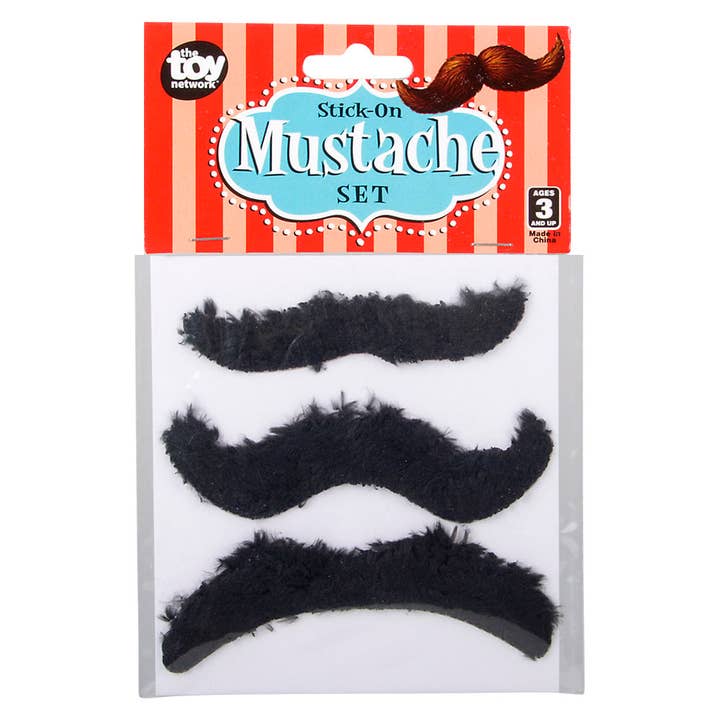 La Luna Bella - Toys - Wholesale Classic Toy - Kids - 3.5" 3 PC MUSTACHE SET LLB kids toys