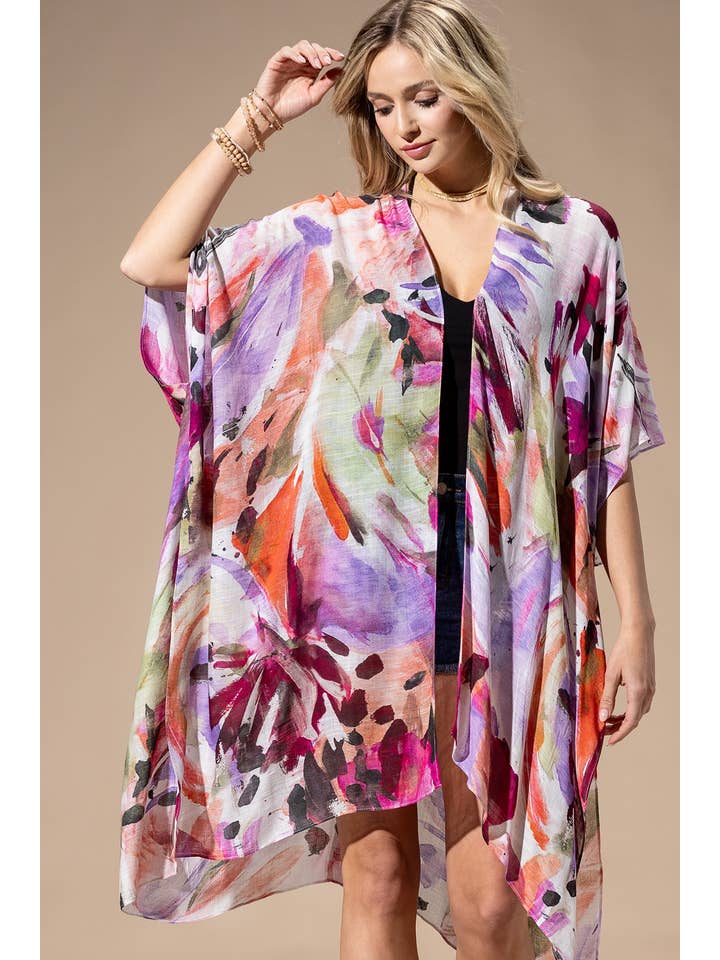 Watercolor Multi Kimono for wholesale on Faire