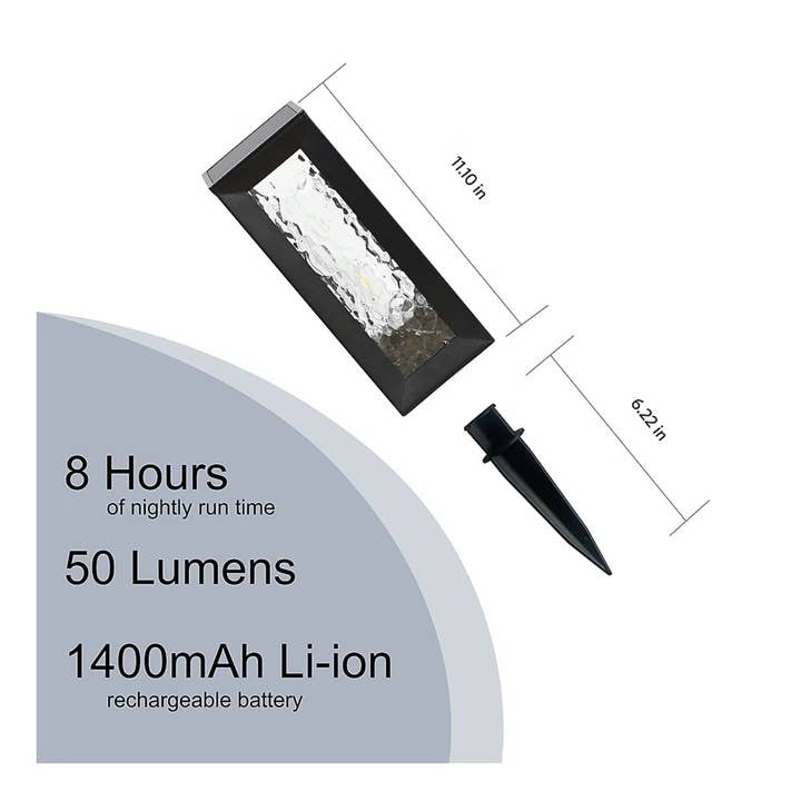 OutdoorSolarOutlet - Wholesale Outdoor/Lawn Light - Berkley Jensen 50 Lumen Solar LED Lanterns,Warm White & Candle Flickering-2 Pack