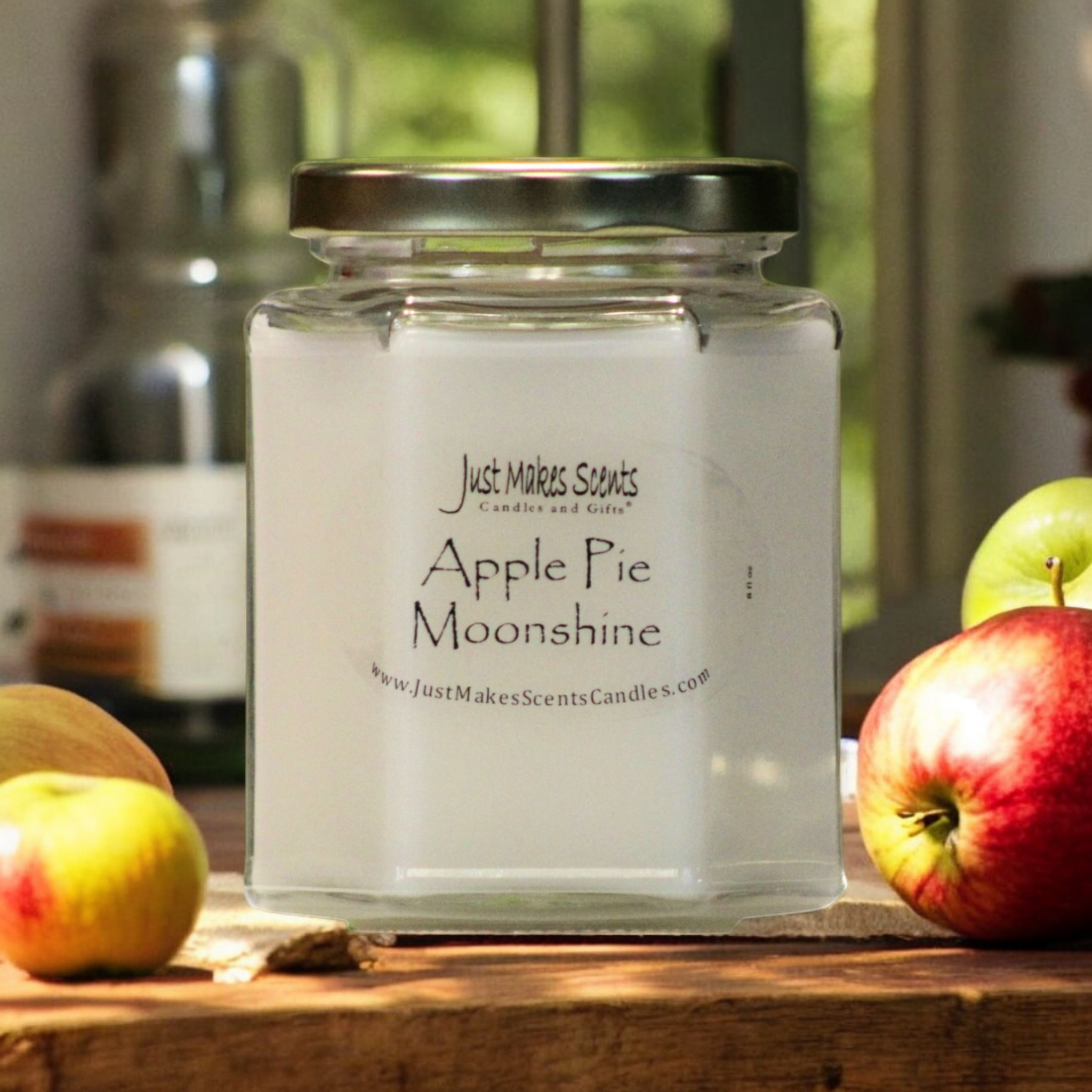 Just Makes Scents Candles and Gifts LLC - Wholesale Jar/Filled Candle - Apple Pie Moonshine Scented Candle4