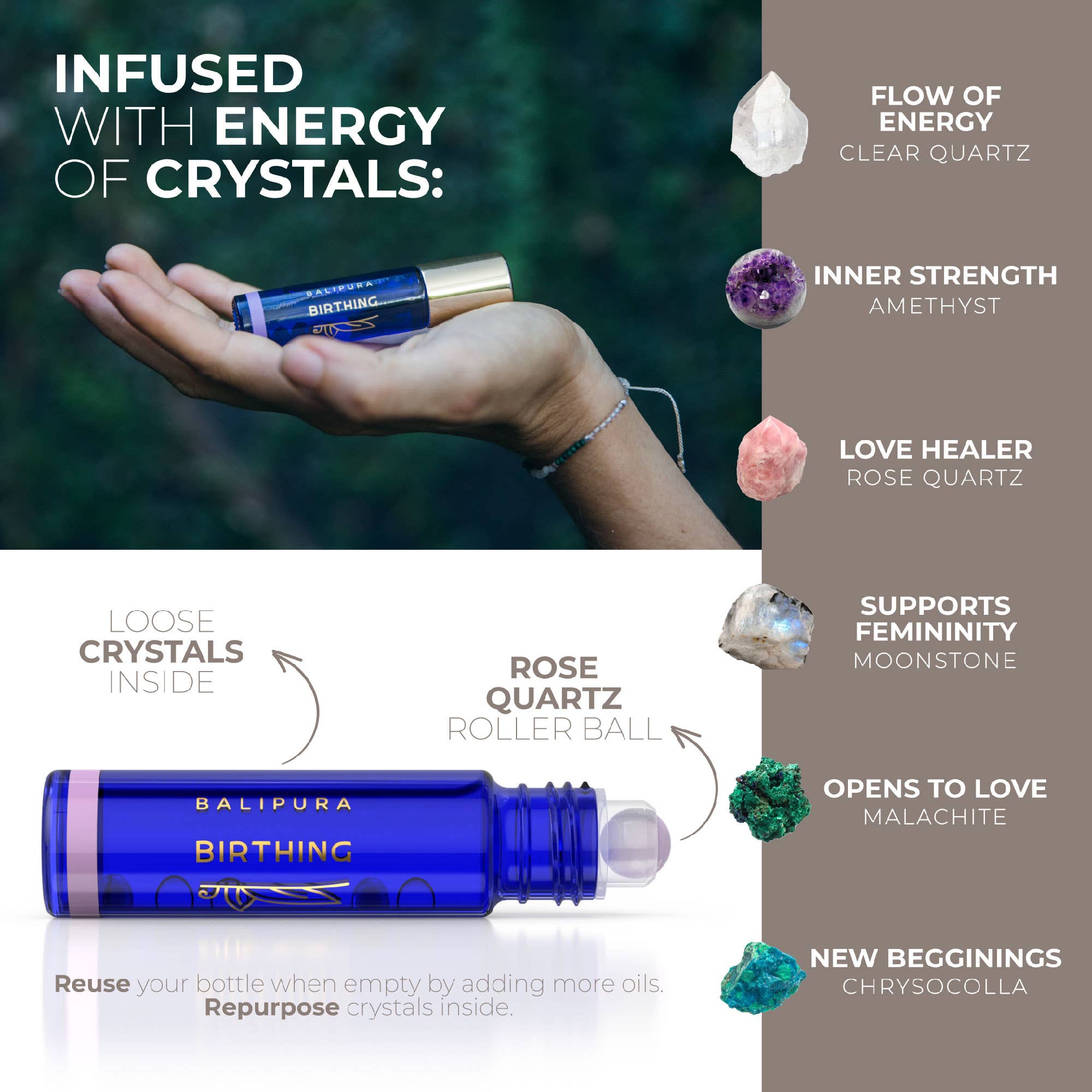 Balipura – Aromatherapy & Holistic Wellness - Vente Coffrets de parfums à offrir - Balipura – Coffret Cadeau Roll-On Cristal | 7 mélanges pour le soin de soi17