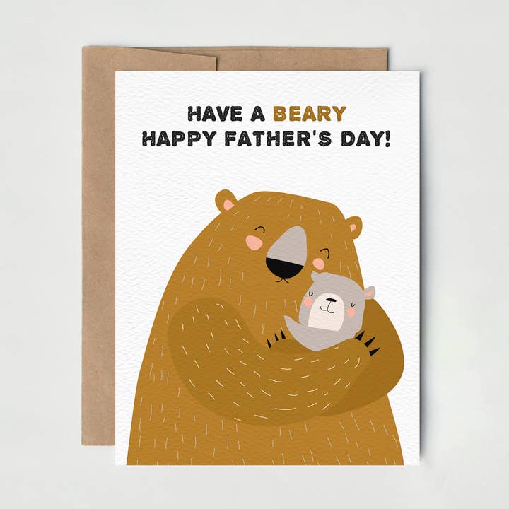 Happy Father's Day , Papa Bear, Beary Happy, Card for Dad for wholesale by Blue Thistle