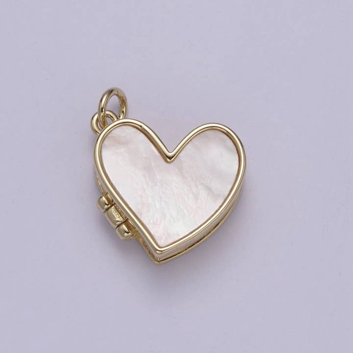 Aim Eternal - Wholesale Locket Necklace - Pearl Locket Charm Necklace 14k Gold Filled Heart Locket for Photo Necklace • Pearl Jewelry W-1931