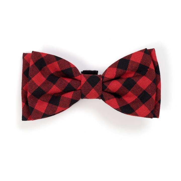 Red Black Buffalo Plaid Bow Tie for wholesale on Faire