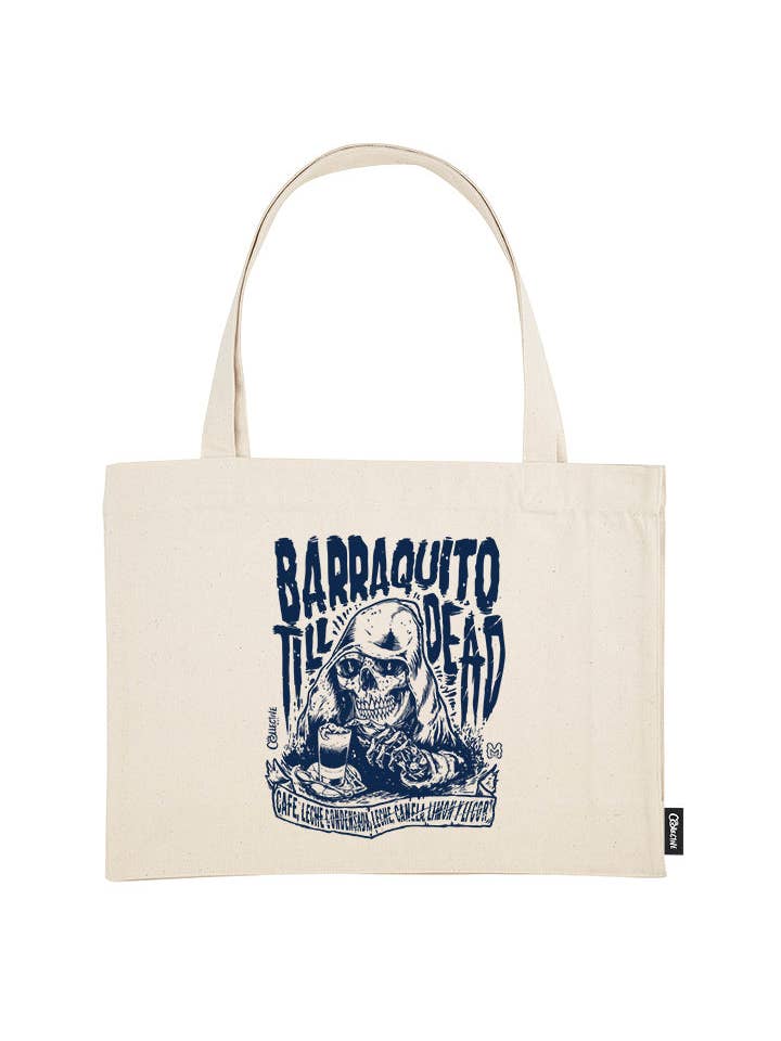 Till Dead Barraquito Shopping Bag - Natural for wholesale by The Collective Way