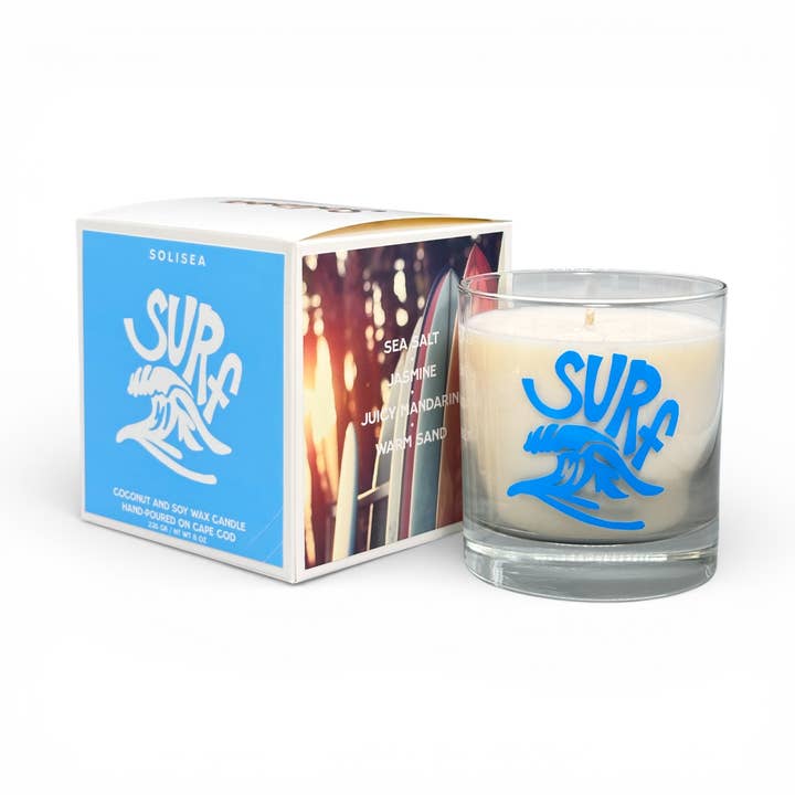 Bougie en pot SURF • Sel de mer, Jasmin & Sable chaud pour la vente par Solisea