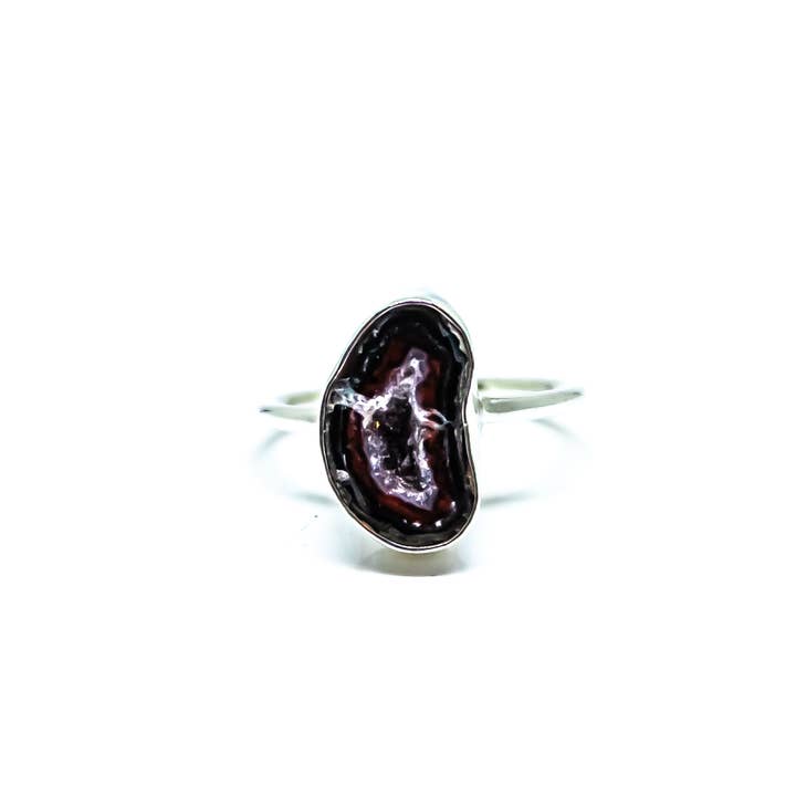 Quasar Gems USA - Wholesale Single Stone/Solitaire Ring - Geode Druzy Ring Sterling Silver