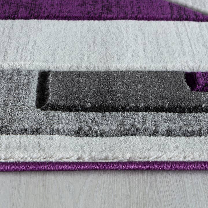 home mart goods - Wholesale Area Rug - 5x7 Purple Grey Geometric Modern Soft Thick Area Rug - 212