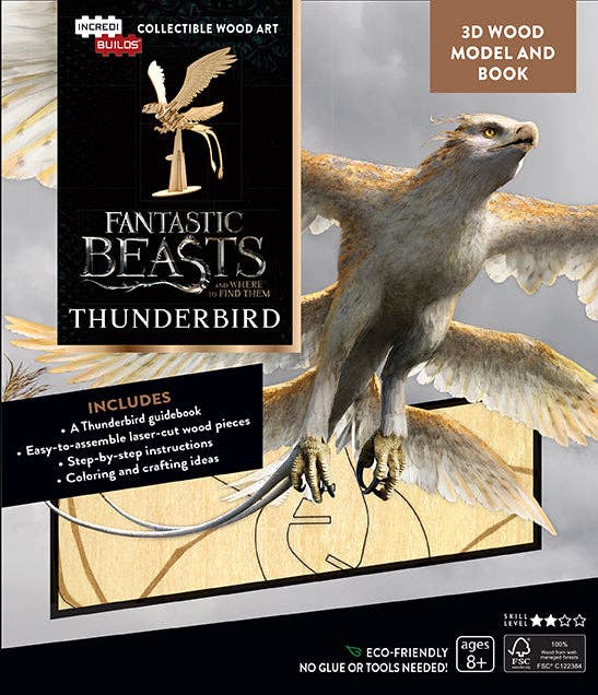 Insight Editions - #1 Pop Culture Publisher - Wholesale DIY Craft Kit - IncrediBuilds: Fantastic Beasts and Where to Find Them: Thunderbird 3D Wood Model and Book0