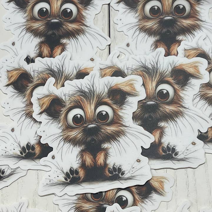 Little Smarties YYC - Wholesale Sticker - Yorkie Yorkshire Terrier Sticker with mud MM