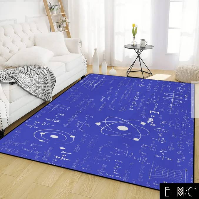E=M/C2 STEM BLUE Living Room Carpet Rug for wholesale by E=M/C2