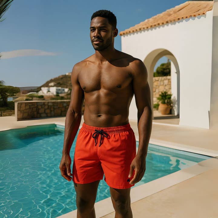 HydroMotion Swim Shorts - Red for wholesale by Swole Panda