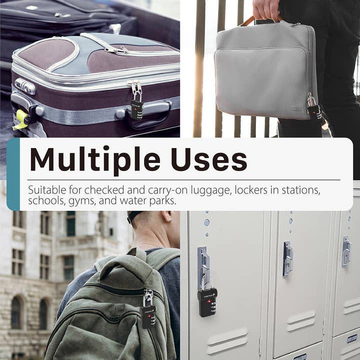 Fosmon - Wholesale Luggage Lock - TSA Accepted 3 Digit Combination Luggage Lock #54