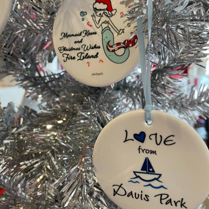 philoSophie's Stationery & Gifts – Engroshandel Julepyntsæt – Havfrue/Sejlbåd Julepynt Sæt Tilføj Navn