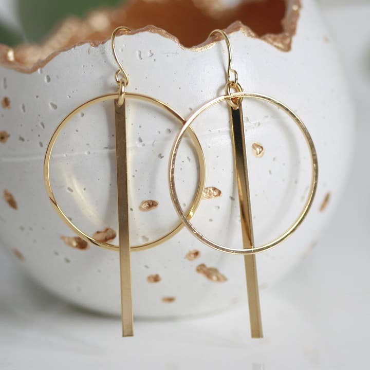 Delicate Geometric Earrings | Minimal for wholesale by Kaiko Studio