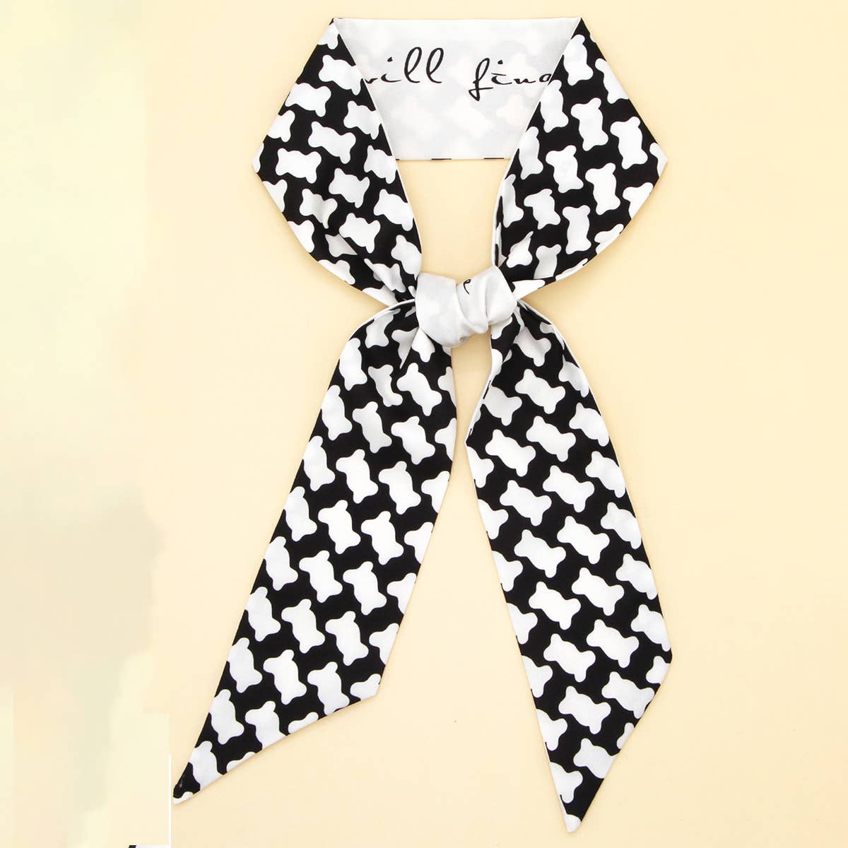 ACCITY - Wholesale Scarf - Women's - Chic Floral Letter Twilly Scarf Gift Wrap_CWASC00984