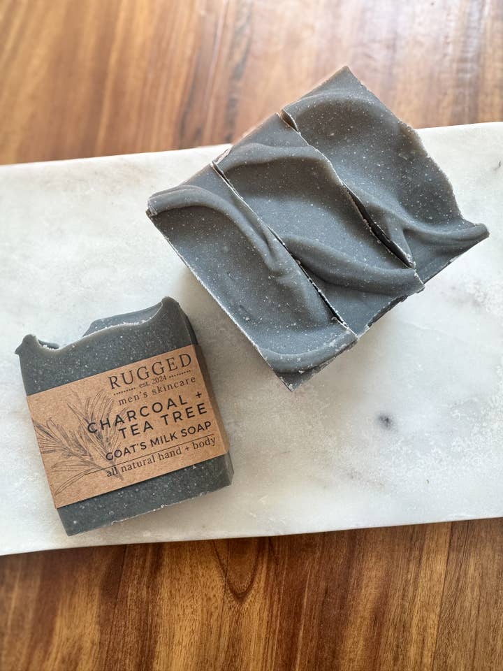 Trækul + Tea Tree - Gedemælk og Talg Sæbe for engroshandel hos Love Libby LLC