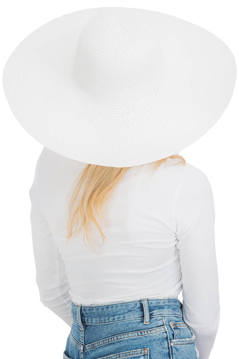 Cap Zone - Venta al por mayor Sombrero de paja - Mujer - Sombrero de sol de paja con tejido apretado, color sólido y ala ancha flexible68