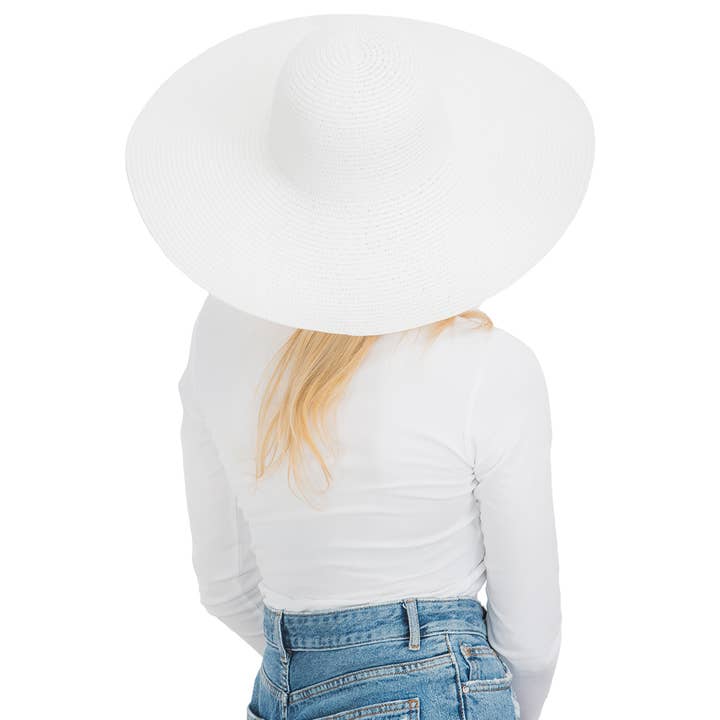 Cap Zone - Venta al por mayor Sombrero de paja - Mujer - Sombrero de sol de paja con tejido apretado, color sólido y ala ancha flexible68