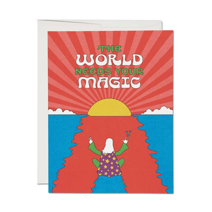 The World Needs You greeting card for wholesale by Red Cap Cards