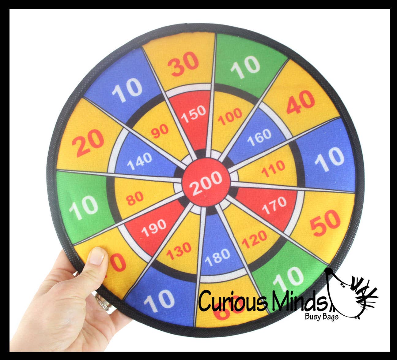 Curious Minds Toys - Wholesale Sporting Game - Kids & Baby - 1 Hook and Loop Sticky Fabric Dart Board - Dart Game with Ba4