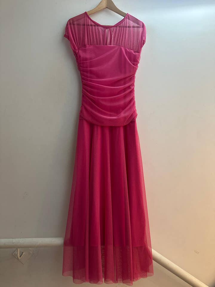LORIANE - Wholesale Dress - Women's - 10068 Long plain dress