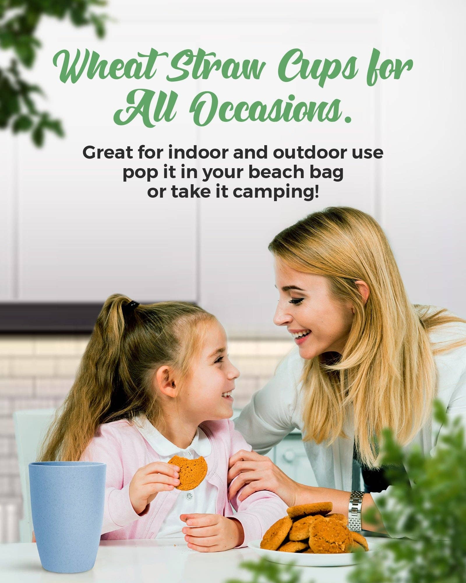 Greendish - Vente Verre/tasse - Ensembles de gobelets à boire en paille de blé écologique légers13