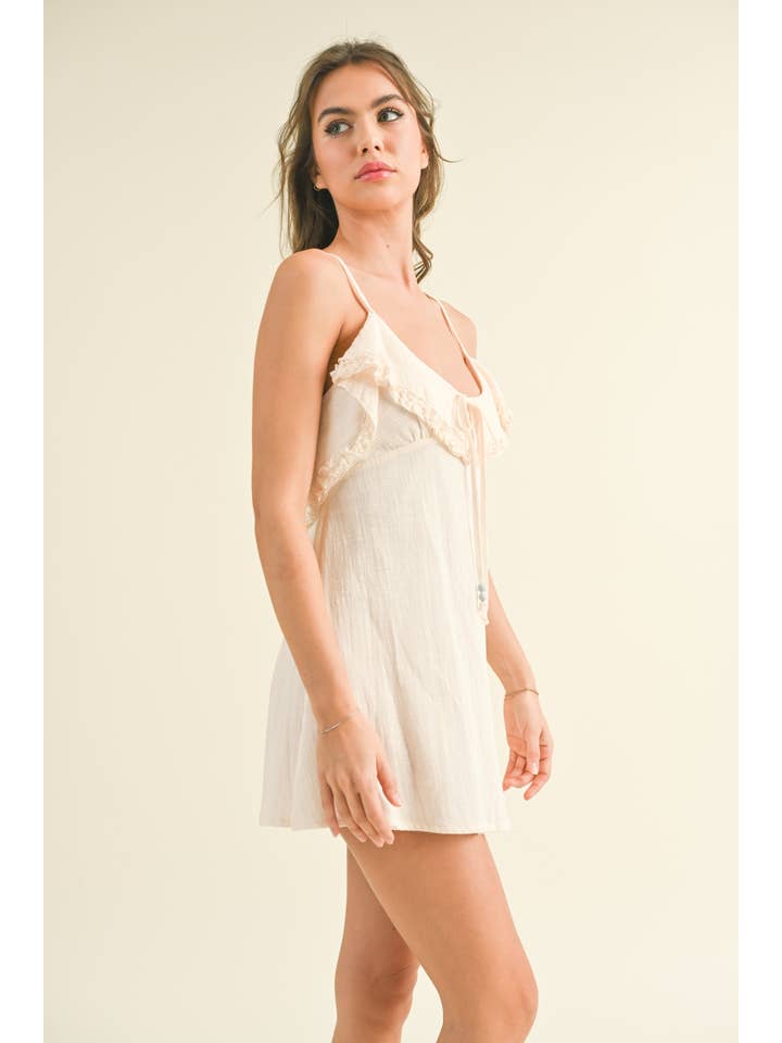 Klesis - Vente Robe – femme - ID6451 ROBE VOLANTÉE AVEC BRETELLES ET DOS CROISÉ14