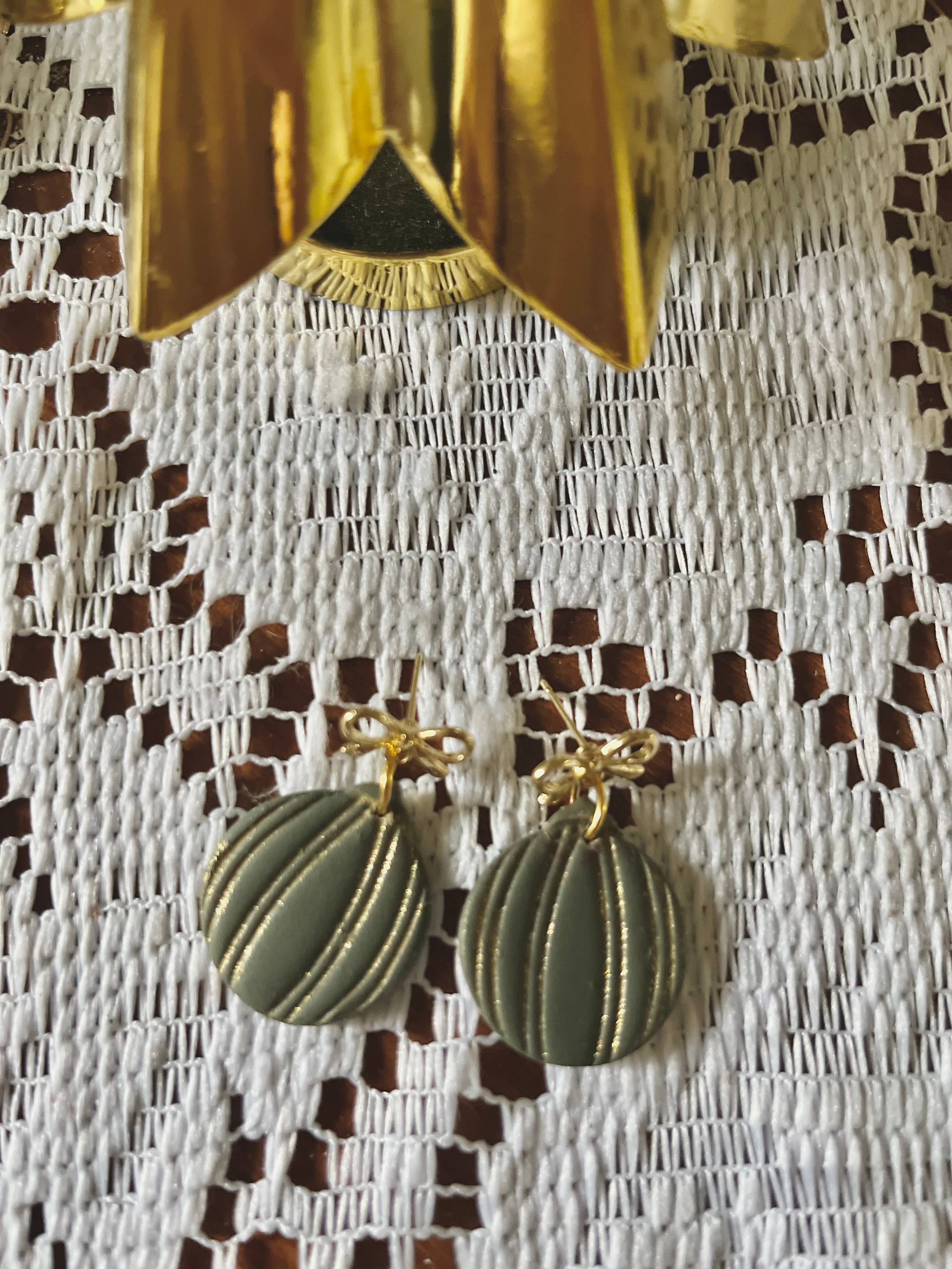 Terra Made - Wholesale Dangle Earrings - gold garnished ornament earrings 2