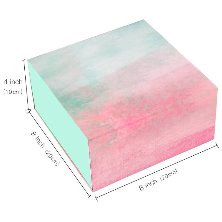 LA Ribbons Wholesale - Wholesale Gift box - 8" x 8" x 4" Collapsable Gift Box w/ 2-pcs White Tissue Paper & Magnetic Square Flap Lid | Gradient Color
4