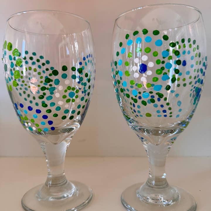 Hand Painted Glass, Co - Wholesale Jug - Circle Dot Drinkware0