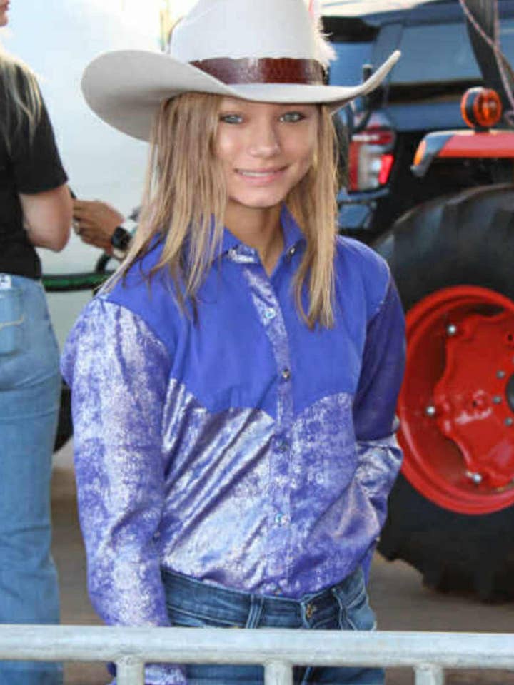 Blue Blaze Barrel Racing Show Shirt for wholesale by The Ranch Equestrian Apparel & Accessories