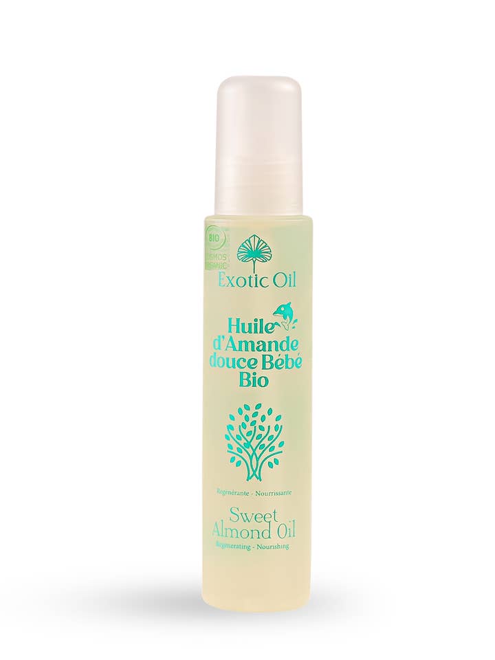 Certified Organic Sweet Almond Oil for Babies, Ecocert, Cosmebio for wholesale by Exotic Oil