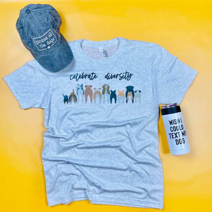 Celebrate Diversity Dogs Tee for wholesale by The Dapper Paw