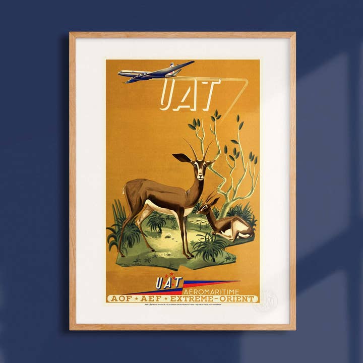 Cartaz Air France UAT / Aeromaritime / AEF AOF - AFL0881 por atacado de Oneart