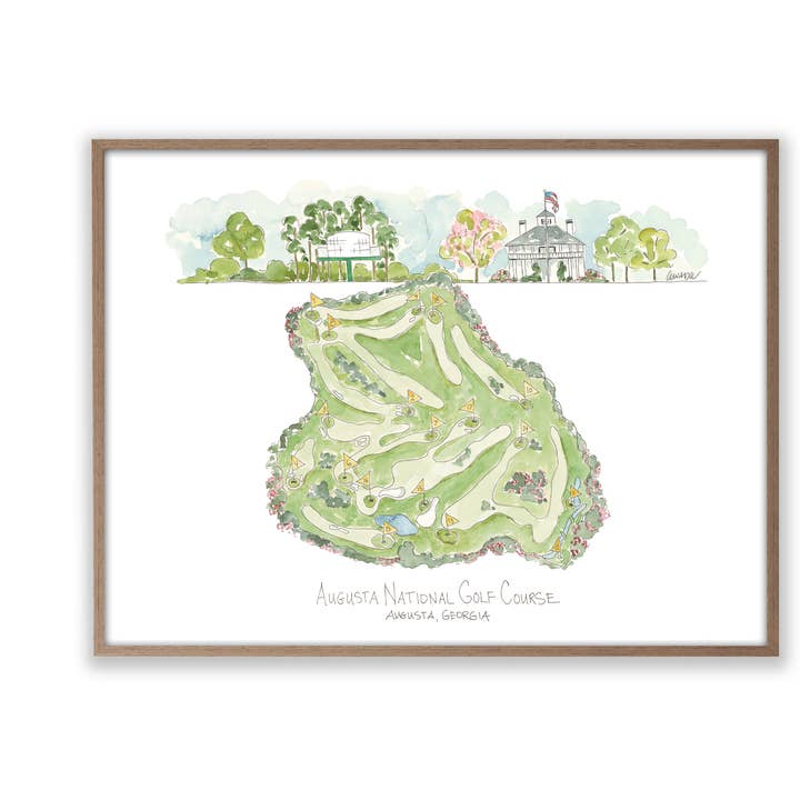 Augusta National: A Watercolor Golf Story Art Print for wholesale by Elizabeth Wade Studio