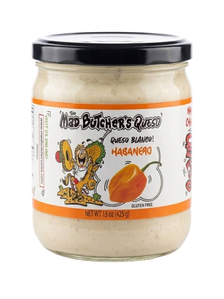 The Mad Butcher Habanero Queso Blanco (15 oz) Jar for wholesale by Todd's Premium Foods
