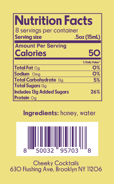 Cheeky Cocktails – Großhandel Cocktailmischung/-sirup – Honigsirup 120 ml2