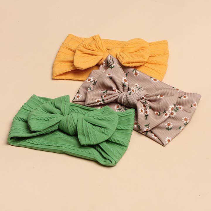 pinkblu02 – wholesale Hårrosett - Baby – 3 st Baby Hårband Hårrosett Tillbehör Set