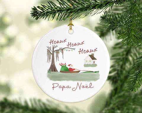 Sew Many Blessings LA - Vente Objets de décoration - Décoration de Noël | Père Noël cajun dans le marais 2023 en option1